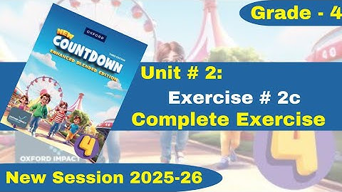 Exercise 2c | Grade 4 | Oxford New Countdown | @iqrazahra269