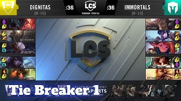 Dignitas vs Immortals - Tie Breaker | Week 9 Day 3 S10 LCS Spring 2020 | DIG vs IMT W9D3