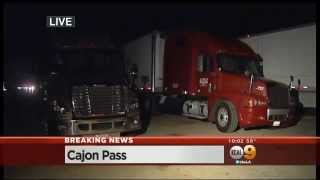 Traffic Backs Up For Miles Through Cajon Pass As Crews Battle Hesperia Bridge Fire