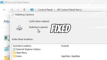 Indexing is Paused in Windows [FIXED]