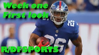 DRAFTKINGS NFL WEEK ONE FIRST LOOK
