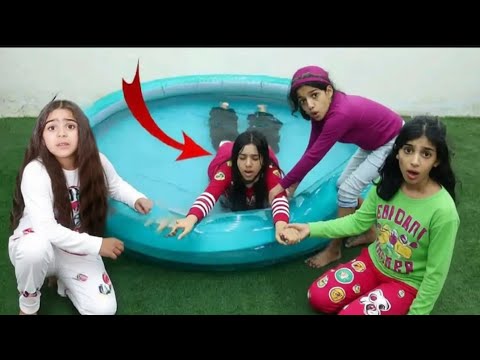 شفا بنت عمياء تغرق في مسبح وليان والبنات ساعدوها شفا  ليان الشعار