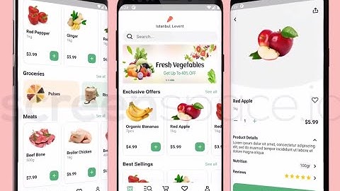 Flutter Grocery Shop ECommerce App | Flutter UI | Flutter App Development | PART 1
