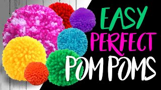 Super easy way to make PERFECT POM POMS, everytime!