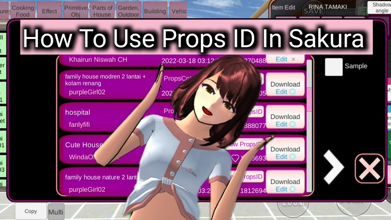 How To Apply Props ID In Sakura School Simulator | Tutorial In Hindi | Props ID