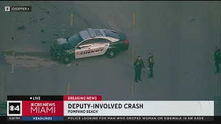 BSO Deputy-involved crash in Pompano Beach
