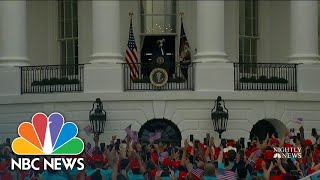 Trump Holds First Public Event Since Coronavirus Diagnosis | NBC Nightly News