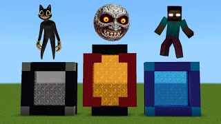 How to make a Portal to Herobrine Lunar Moon Cartoon Cat in Minecraft PE