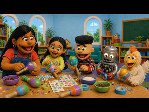 Ozzy Make Maracas |Try New Things Music Adventure | Bilingual Preschool Learning