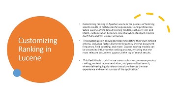 Apache Lucene  Video