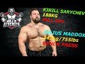 JULIUS MADDOX HEAVIEST RAW BENCH PRESS !! Kirill Sarychev HEAVY PULL UPS !!!