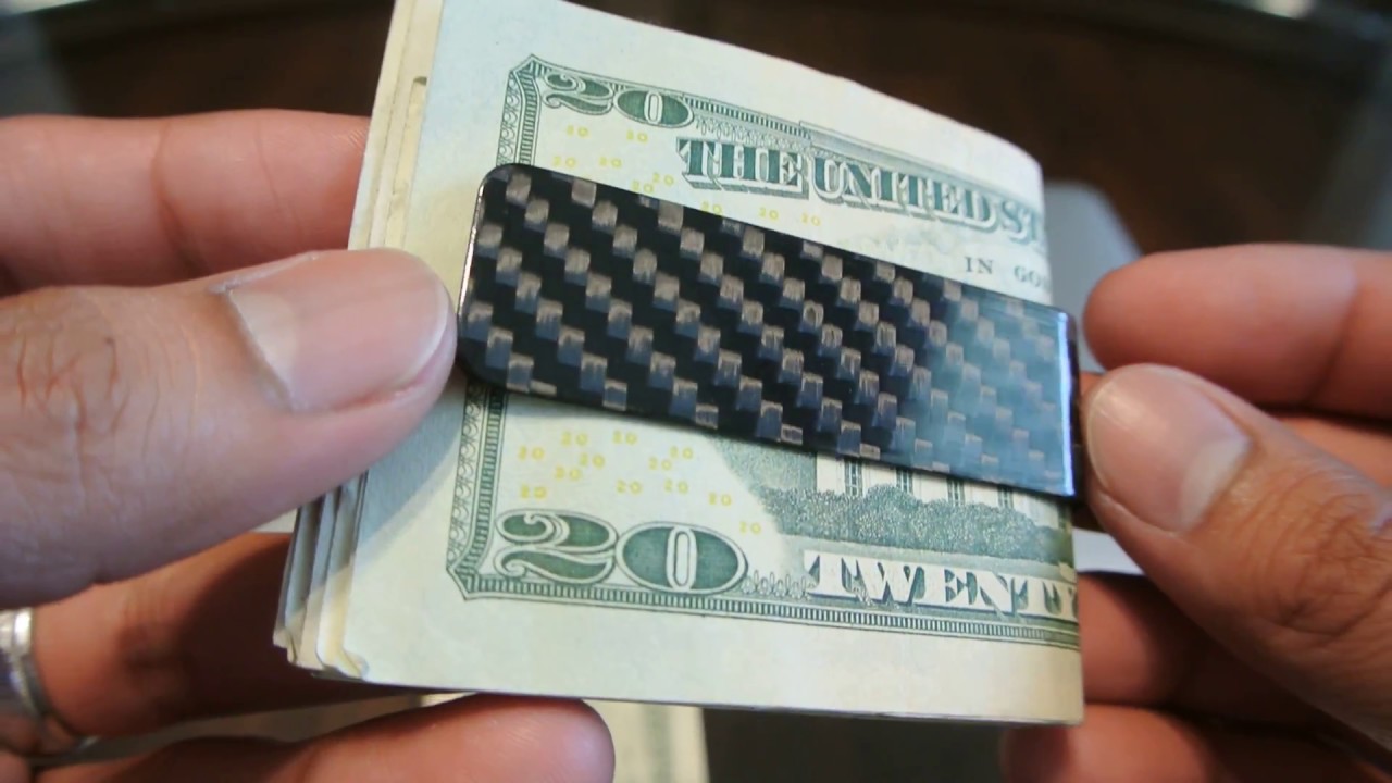 CL CARBONLIFE Carbon fiber Money Clip Credit Card holder - YouTube