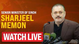 Live: Information minister Sindh Sharjeel Memon press conference | Sindh Government | PPP