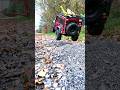 Traxxas land rover defender jumps over a mound of gravel #traxxas #landrover #defender #crawler #rc