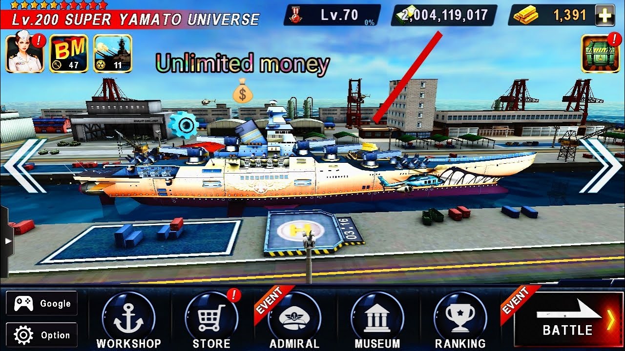 Warship Battle 3D LATEST VERSION 3.8.3 Mod Unlimited Money and