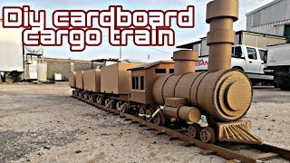 How to make Simple CARGO TRAIN out of Cardboard/DIY Railway