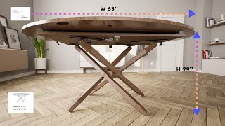 Ellis - Animated video of Transformable coffee tables, Designed by Giulio Manzoni for Ozzio Italia.