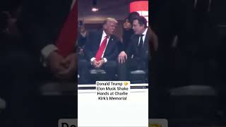 Donald Trump 🤝 Elon Musk Shake Hands at Charlie Kirk’s Memorial