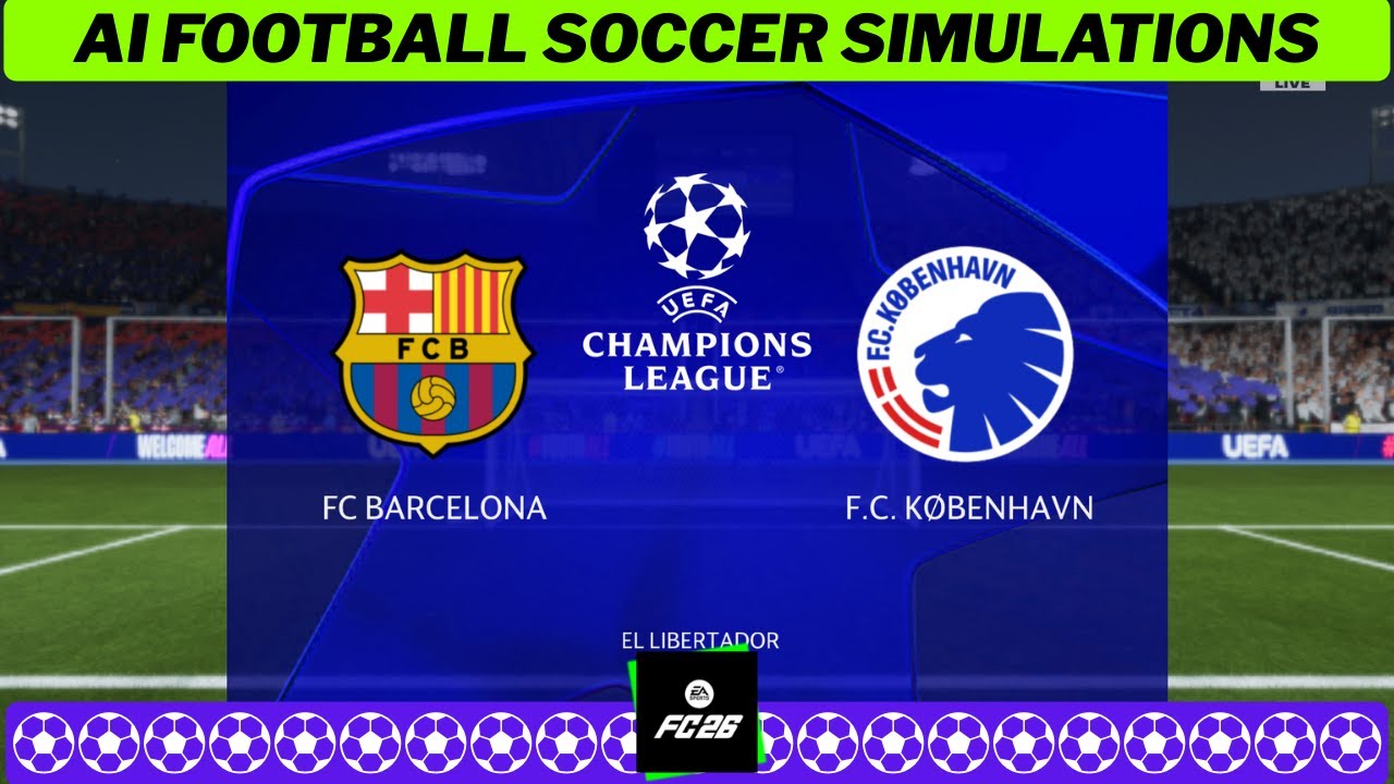 BARCELONA vs COPENHAGEN ⚽ UEFA Champions League 2025/26 Matchday 8 🟢 EA FC 26 Simulation