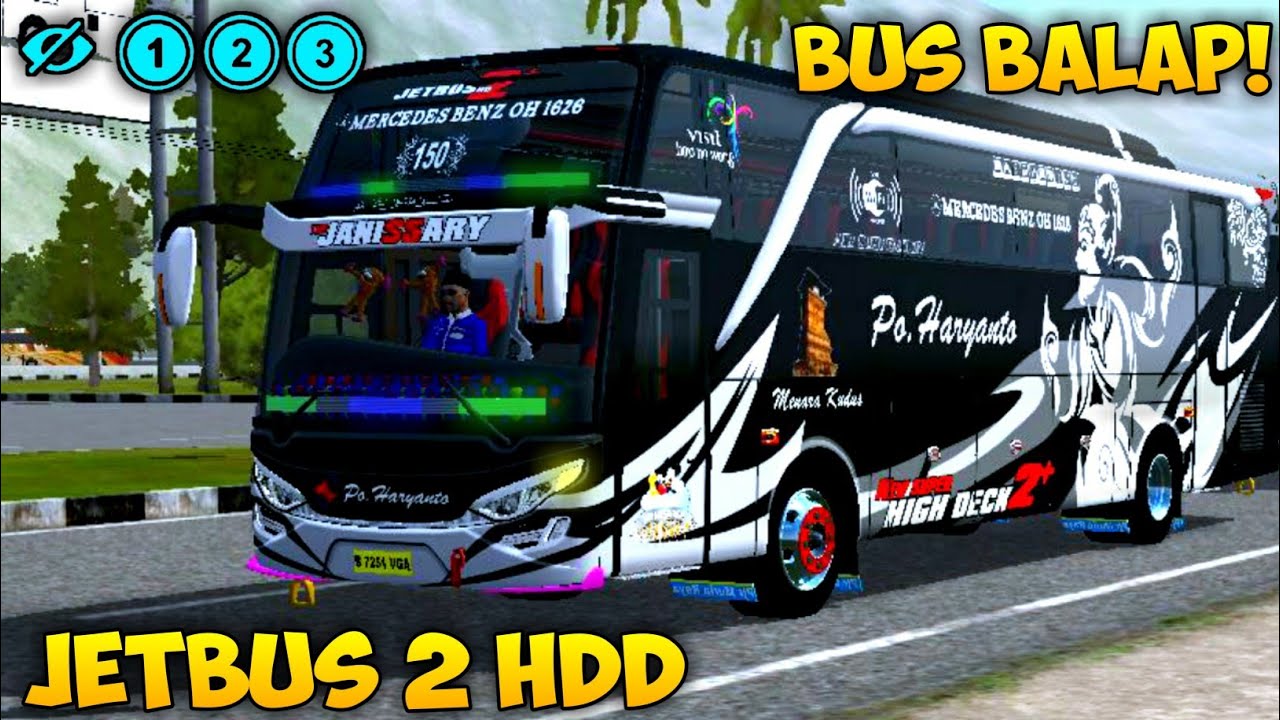 MOD BUS BALAP BUSSID! MOD JB2 HDD HARYANTO JANISSARY - YouTube