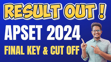 AP SET 2024 Results Out ! Cut Off & Final Answer Key #apset #apset2024