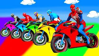 SPIDER-MAN against TUNG TUNG TUNG SAHUR on Motorcycle in RAINBOW SPIDERS BRIDGE | GTA MULTIVERSE