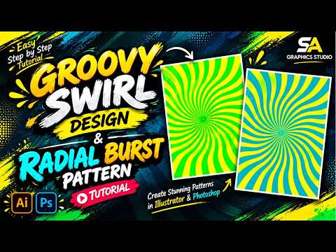 How to Make Groovy Swirl & Radial Burst Patterns in Illustrator | Easy Tutorial