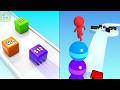 2048 Cube Runner vs Stack Rider ✦ ASMR Gameplay Android iOS • 2048 Number Merge Race Games