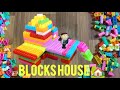 Making colorful house with blocks | satisfying diy colorful blocks building video for kids 