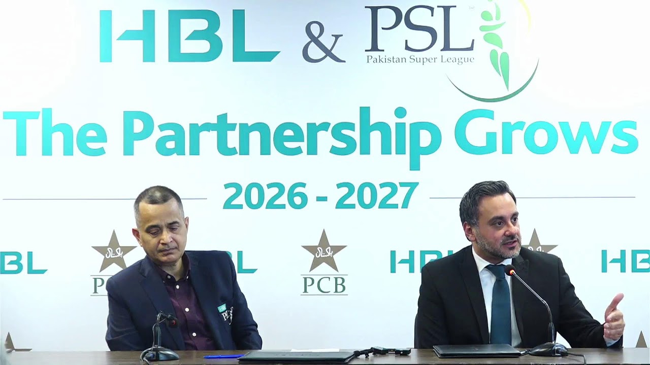 CEO PSL Salman Naseer & HBL CMO Ali Habib Press Conference at National Bank Stadium, Karachi