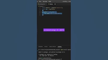 Let’s create API in NodeJS using Express in just 30 secs #developer #nodejs #api #shorts