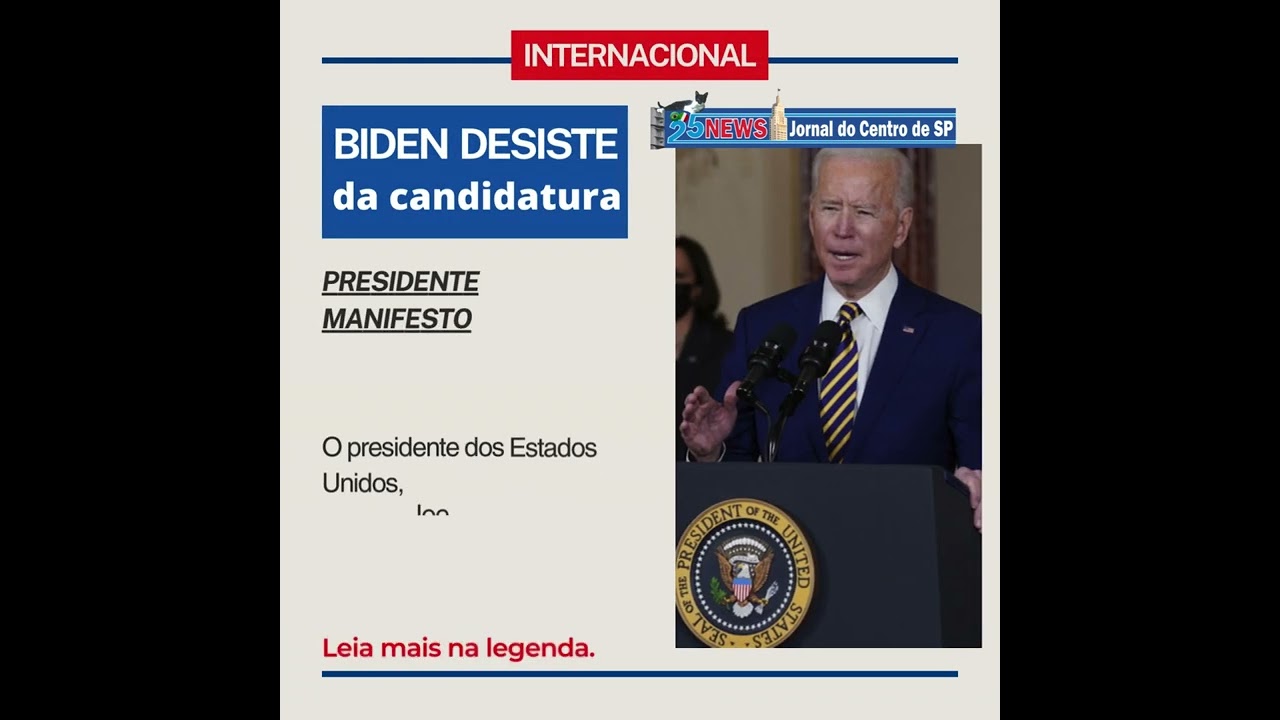 Biden "Arrega para o Trump" na candidatura à reeleição para a presidência dos EUA.