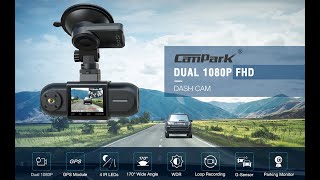 Campark DC15 4K+ 2K Front and Rear Dash Camera for Cars Built in WiFi GPS with 3.16 Touch Screen, 64gb Memory Card (Out of Stock in Europe)