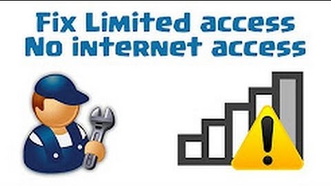 How to Fix No Internet Access  "Yellow Triangle"