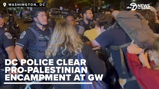 DC police break up pro-Palestine protest