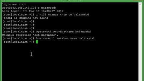 Change Hostname in CentOS 7