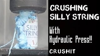 Crushing Silly String with Hydraulic Press!