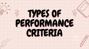 Types of Performance Criteria