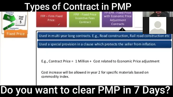 Types of Contract|How to differentiate between different types  Contract | Understand PMP Contracts