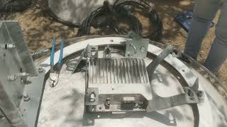 5G. 1.2 microwave Ericsson link.. mounting assemble in / 1.2 microwave Ericsson link assembling.