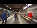 Sweden, Stockholm, 2X subway ride from Huvudsta to Alvik