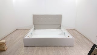 Béžová čalouněná dvoulůžková postel 180x200 cm Mazzini Beds
