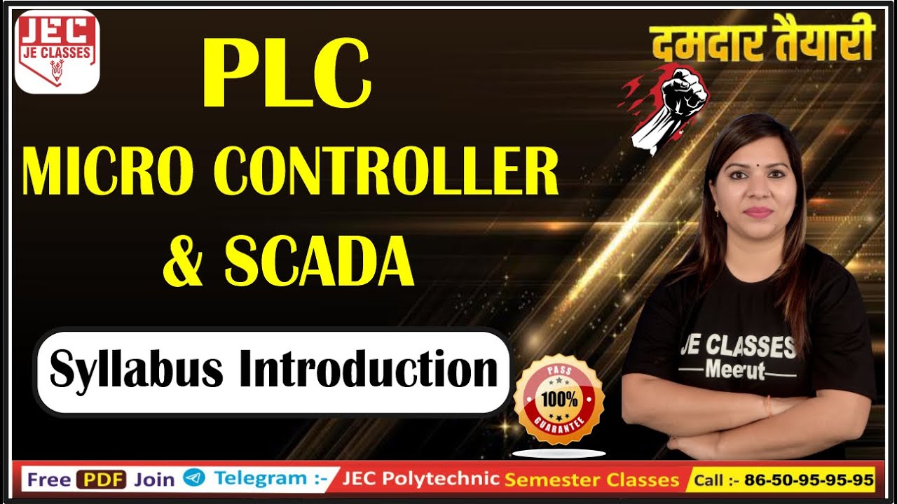 PLC MICRO CONTROLLER SCADA Syllabus Introduction By Monika Mam JE PLC MICRO CONTROLLER SCADA Syllabus Introduction By Monika Mam JE