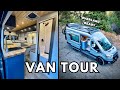 Van tour  transit van converted to trail ready tiny home for van life