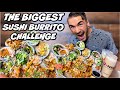 GIANT SUSHI BURRITO CHALLENGE! In Houston Texas | Crazy Sushi Challenge | Man Vs Food