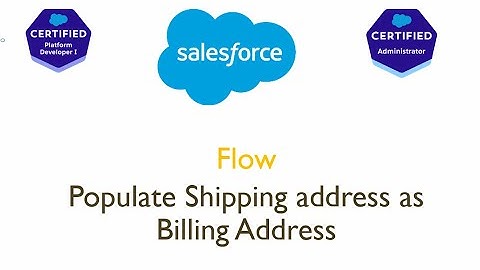 Populate Shipping address as Billing
