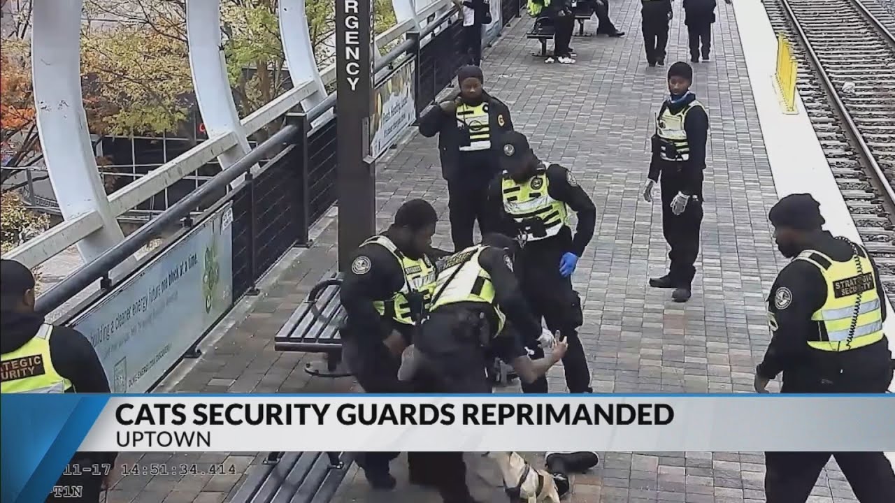 Security guards reprimanded for dragging man off train platform