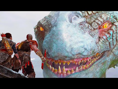 GOD OF WAR 4 -  Kratos Vs. The World Serpent Boss Gameplay Trailer (PS4 2018)