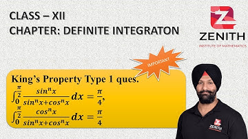 King’ s property Type 1 Ques.  ∫_0^(π/2)▒〖(sin^n x)/(sin^n x+cos^n x) dx=π/4,〗  ∫_0^(π/2)........