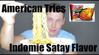 Best Indomie Yet!? American Tries Indomie Mi Goreng SATAY Flavor